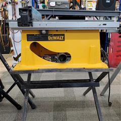 DEWALT DW744 tABLE SAW W/STAND